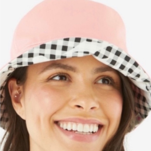 KATE SPADE NEW YORK Daisy Gingham Reversible Bucket Hat - Picture 10 of 10